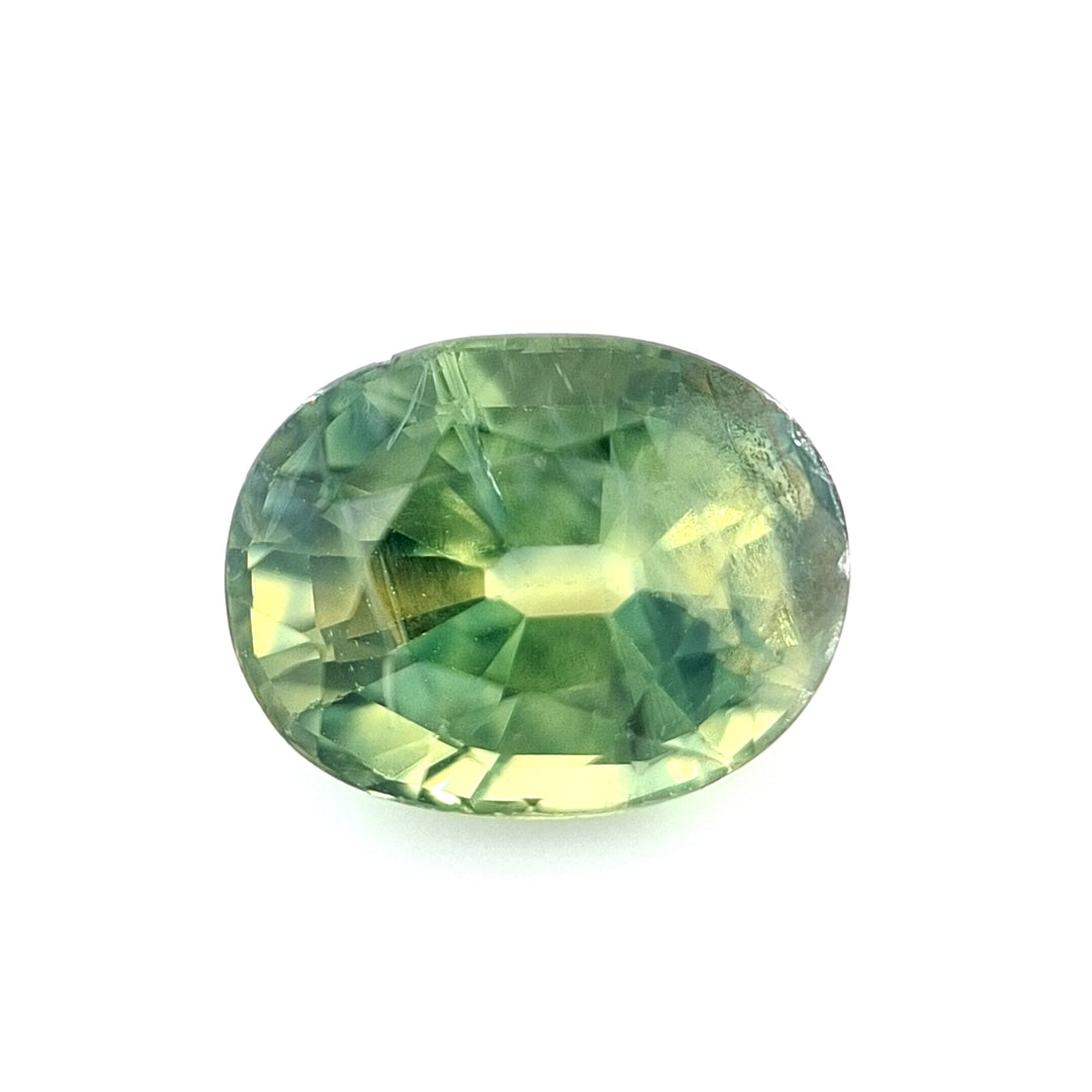 1.75ct Australian Sapphire, Parti Green, Yellow, Blue, Teal - Oval