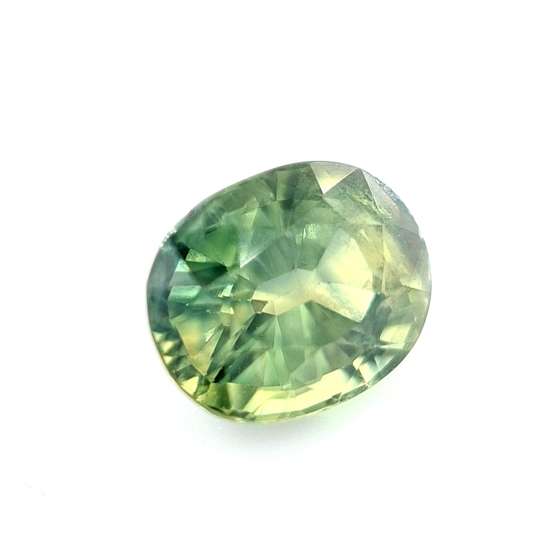 1.75ct Australian Sapphire, Parti Green, Yellow, Blue, Teal - Oval