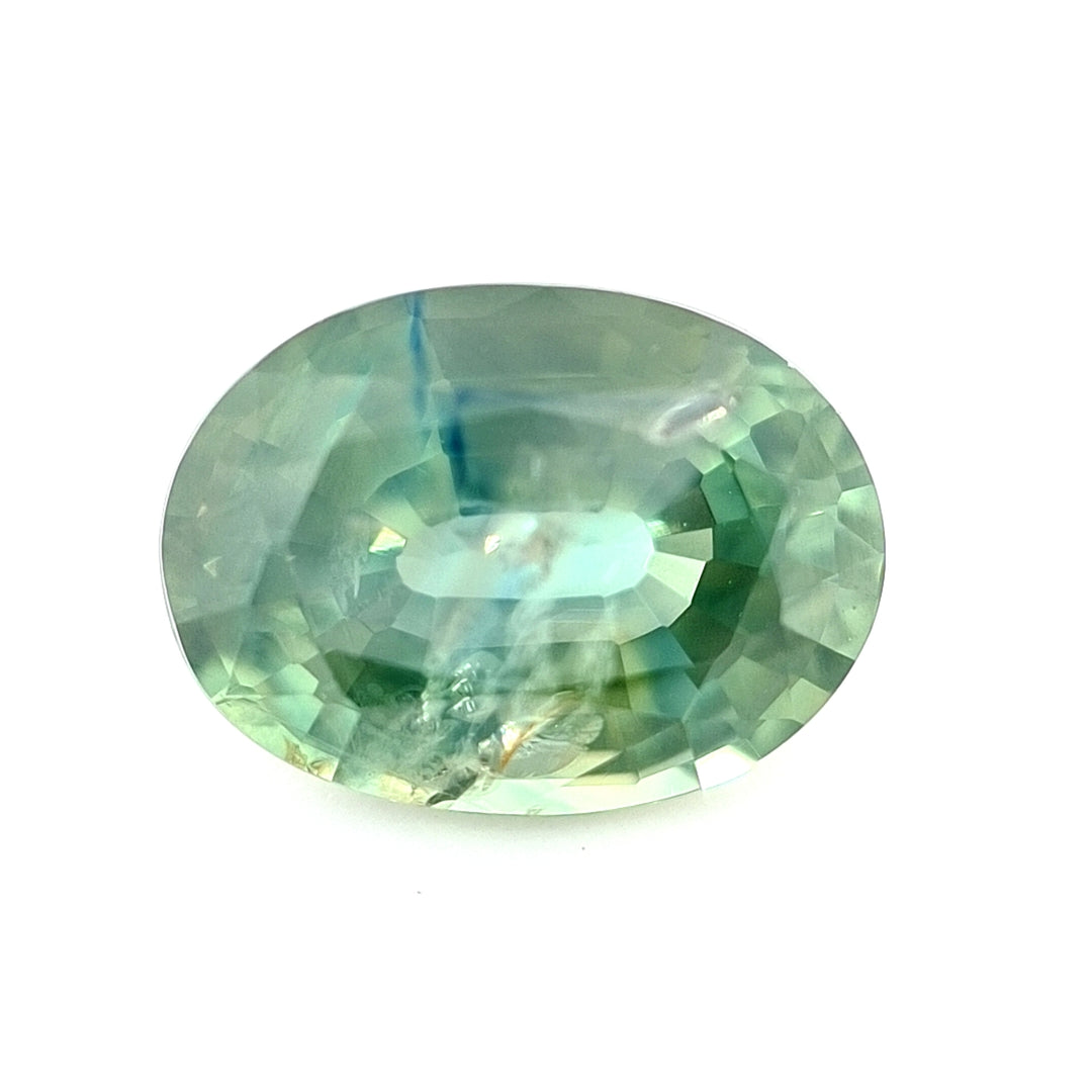 2.50ct Australian Sapphire, Parti Green, Yellow, Blue, Teal - Oval