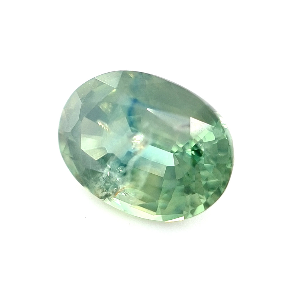 2.50ct Australian Sapphire, Parti Green, Yellow, Blue, Teal - Oval