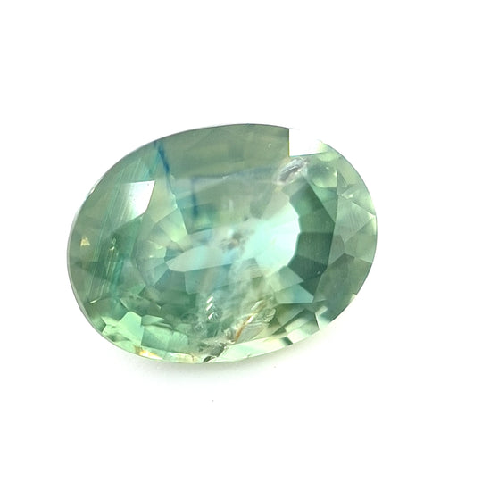 2.50ct Australian Sapphire, Parti Green, Yellow, Blue, Teal - Oval