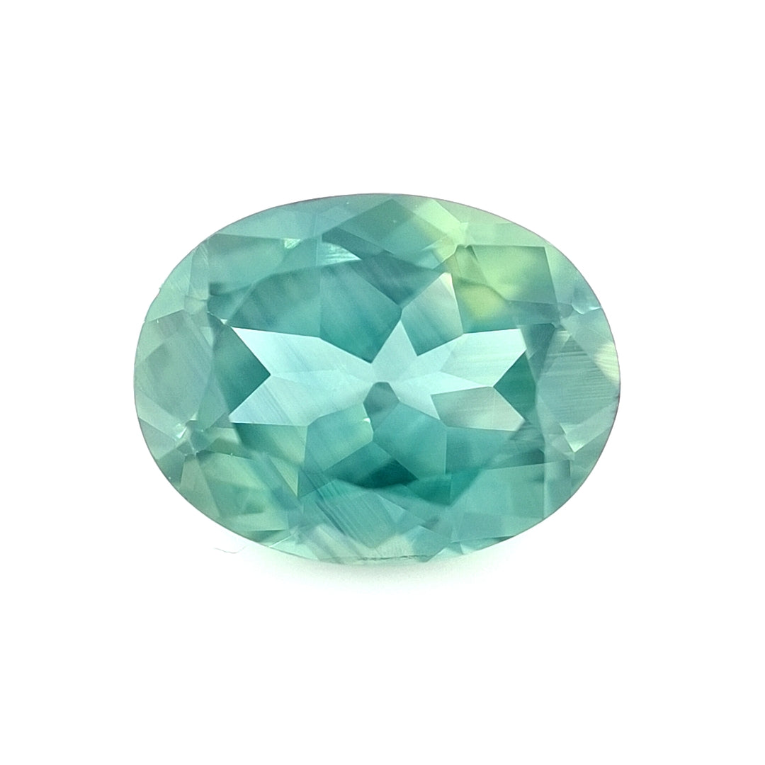 Australian Sapphire | 4.59ct, Oval, Opalescent Teal Blue, Green
