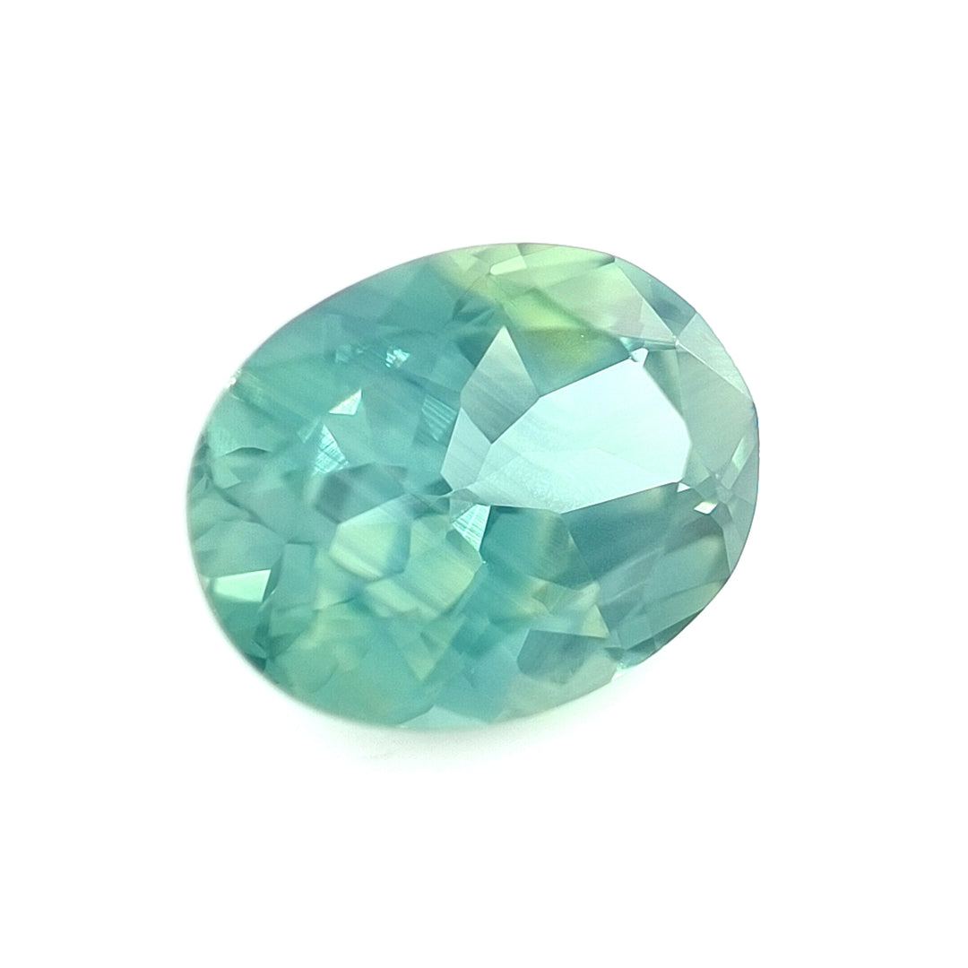 Australian Sapphire | 4.59ct, Oval, Opalescent Teal Blue, Green