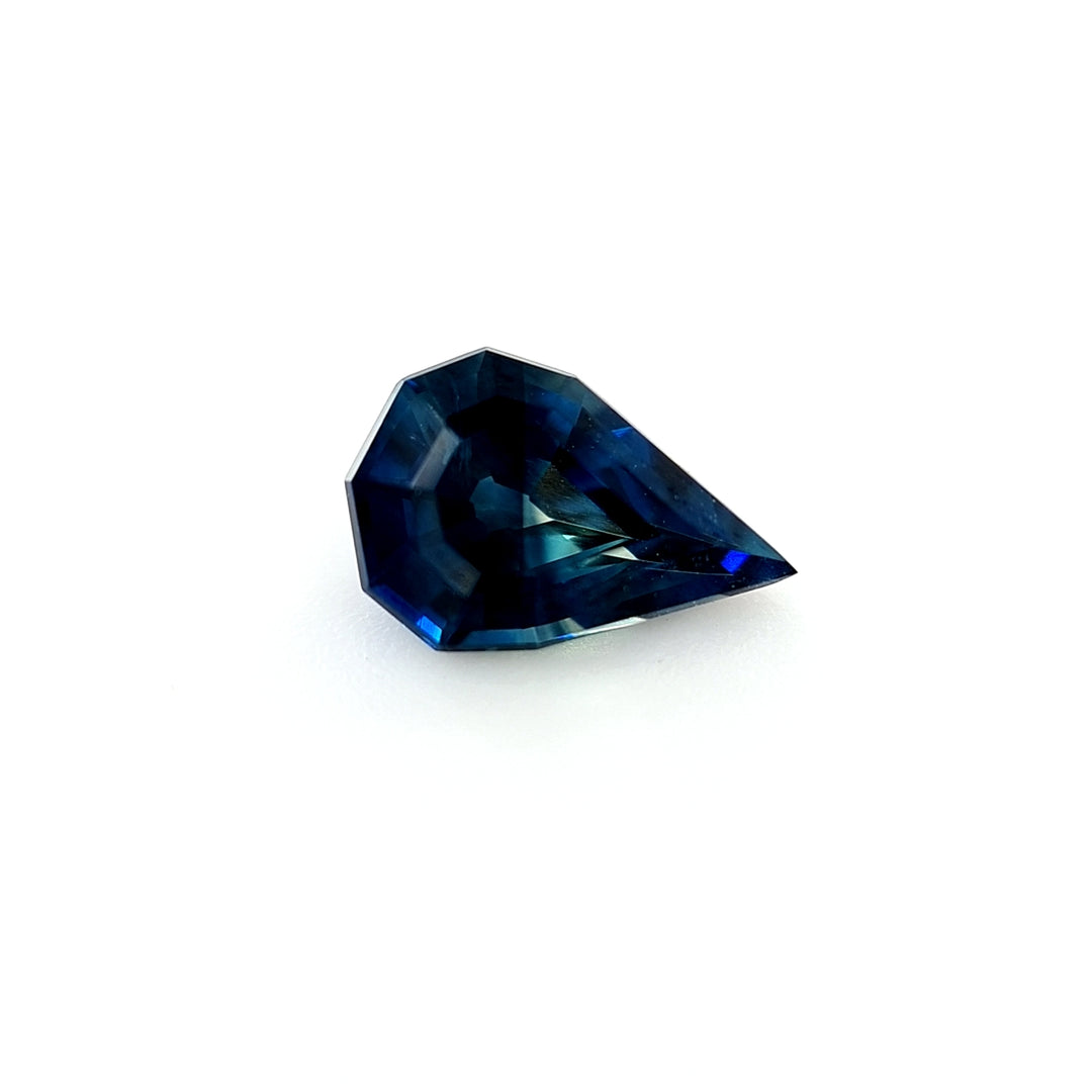 0.66ct Australian Sapphire Royal Blue, Yellow- Pear cut