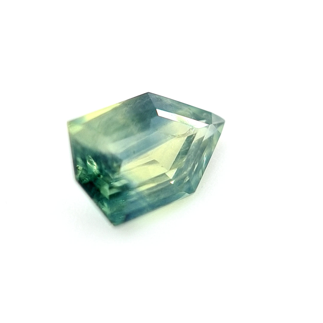 0.75ct Australian Sapphire Parti, Blue, Yellow, Teal, Green - Pear cut
