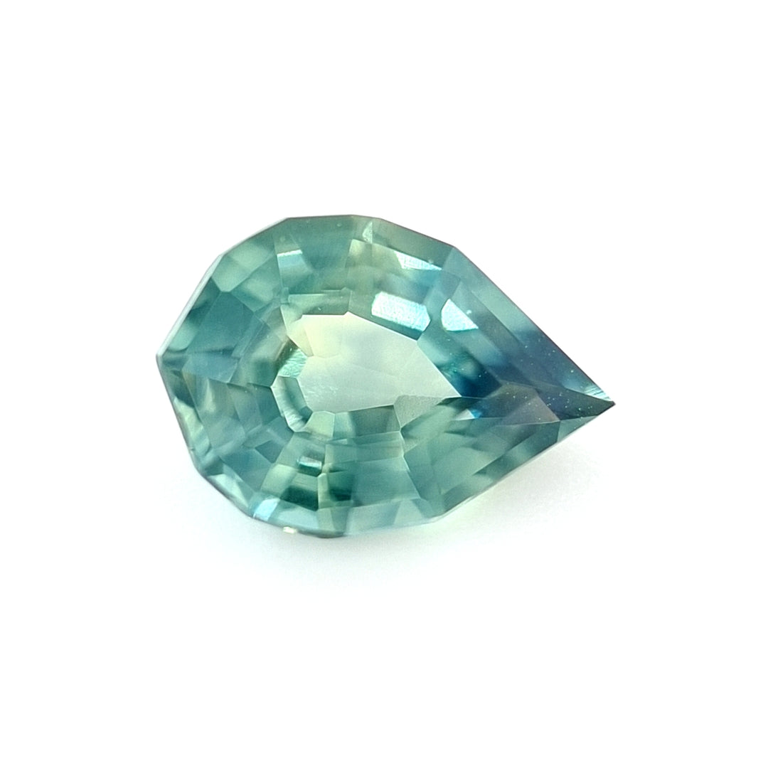 0.85ct Australian Sapphire Teal, Yellow- Pear cut