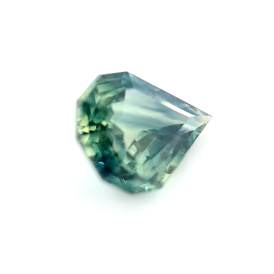 0.89ct Australian Sapphire Parti, Blue, Yellow, Green, Teal - Pear cut