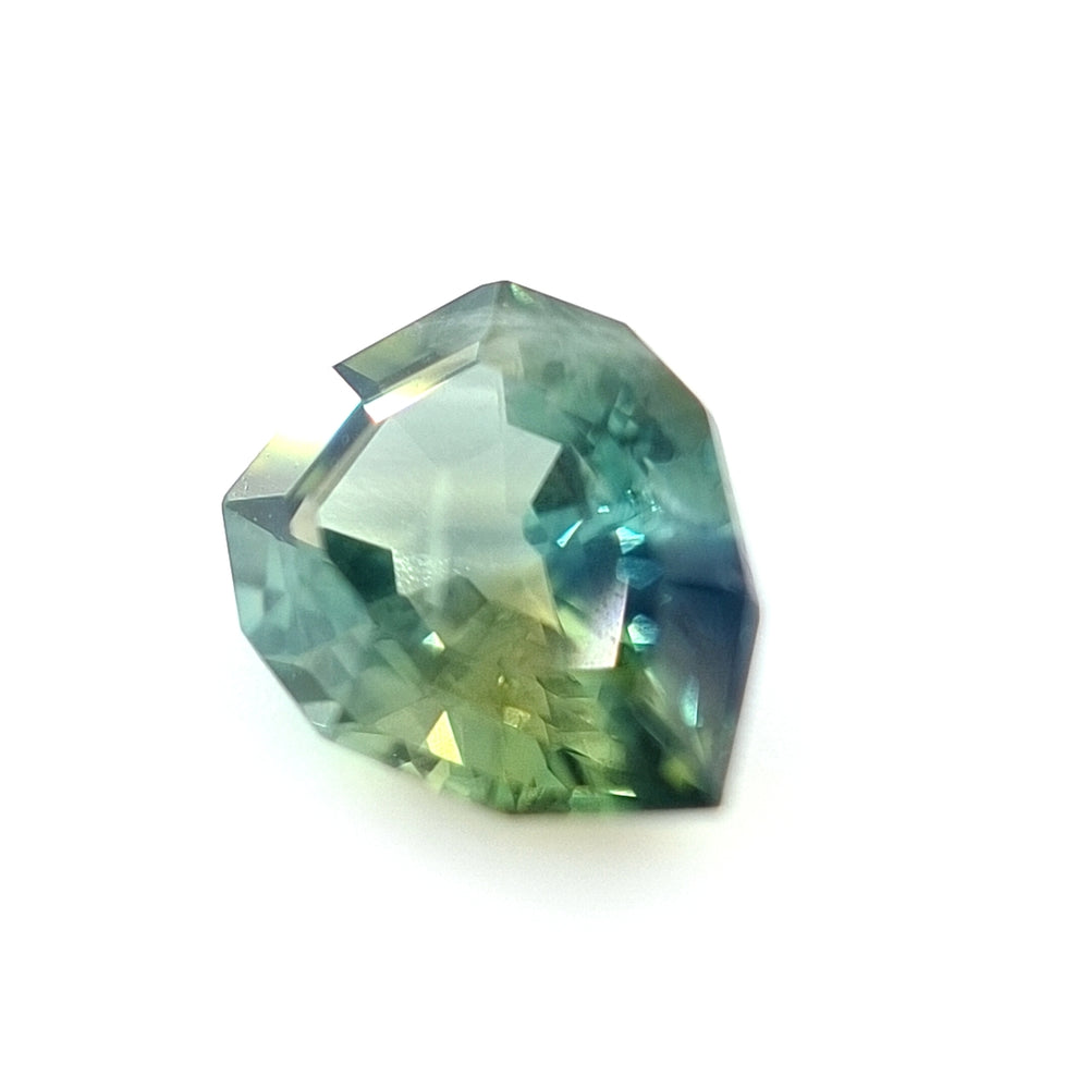 1.07ct Australian Sapphire Parti, Yellow, Blue, Teal, Green - Pear cut