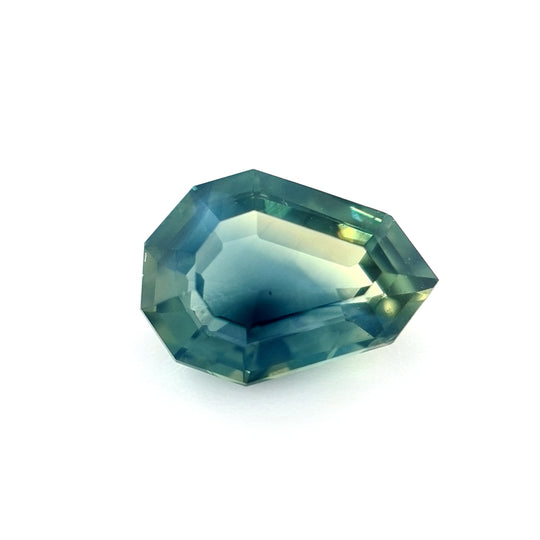 1.15ct Australian Sapphire Parti, Blue, Yellow, Teal - Pear cut