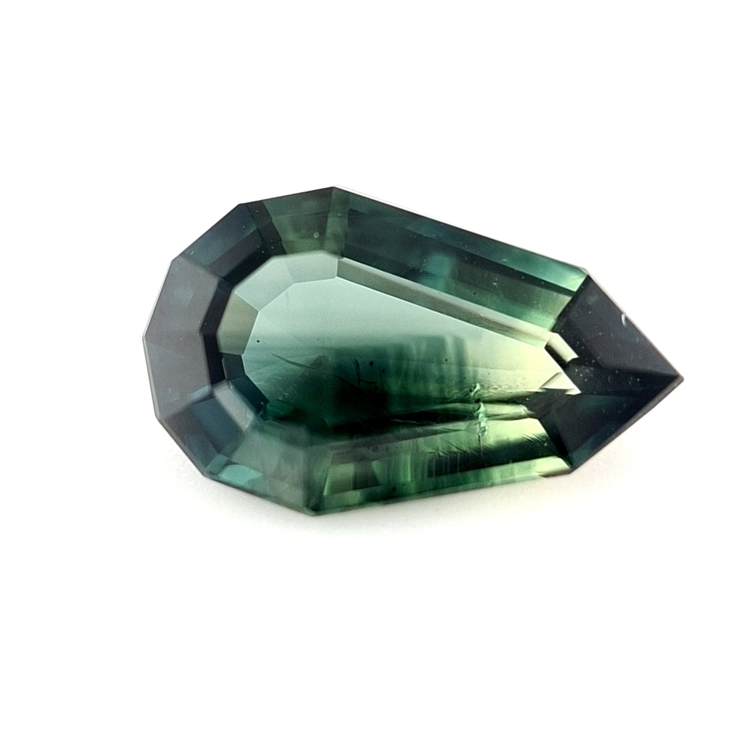 1.20ct Australian Sapphire , Blue, Teal, Yellow - Pear cut