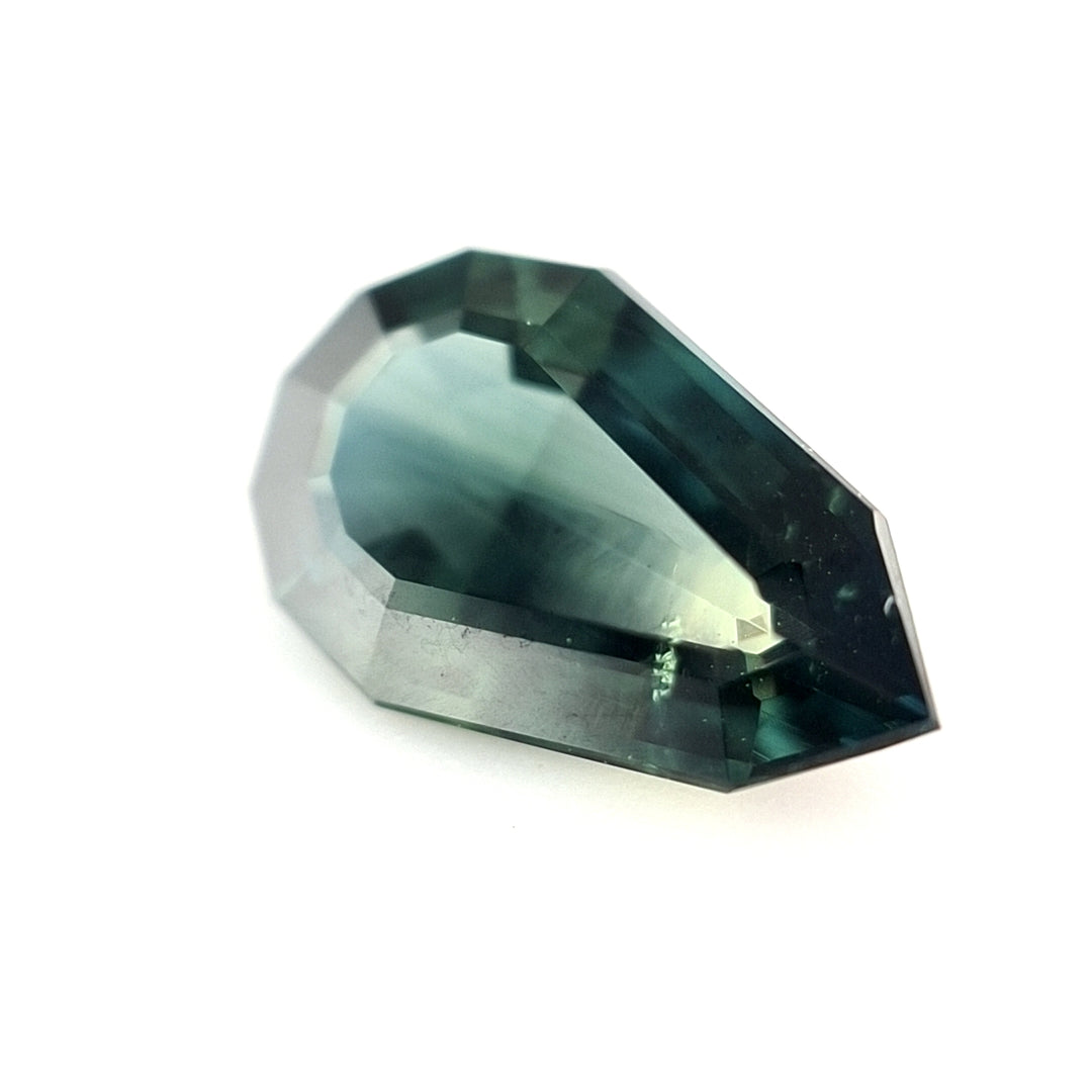 1.20ct Australian Sapphire , Blue, Teal, Yellow - Pear cut