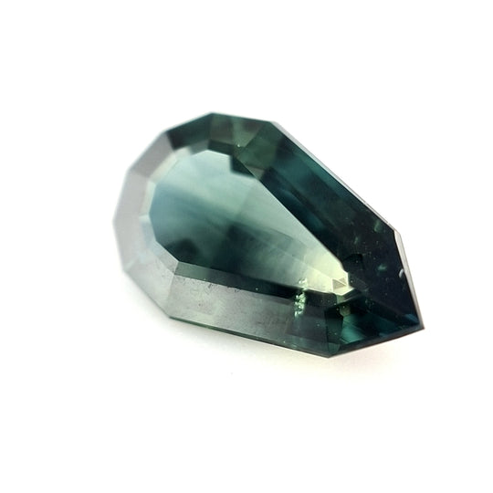 1.20ct Australian Sapphire , Blue, Teal, Yellow - Pear cut
