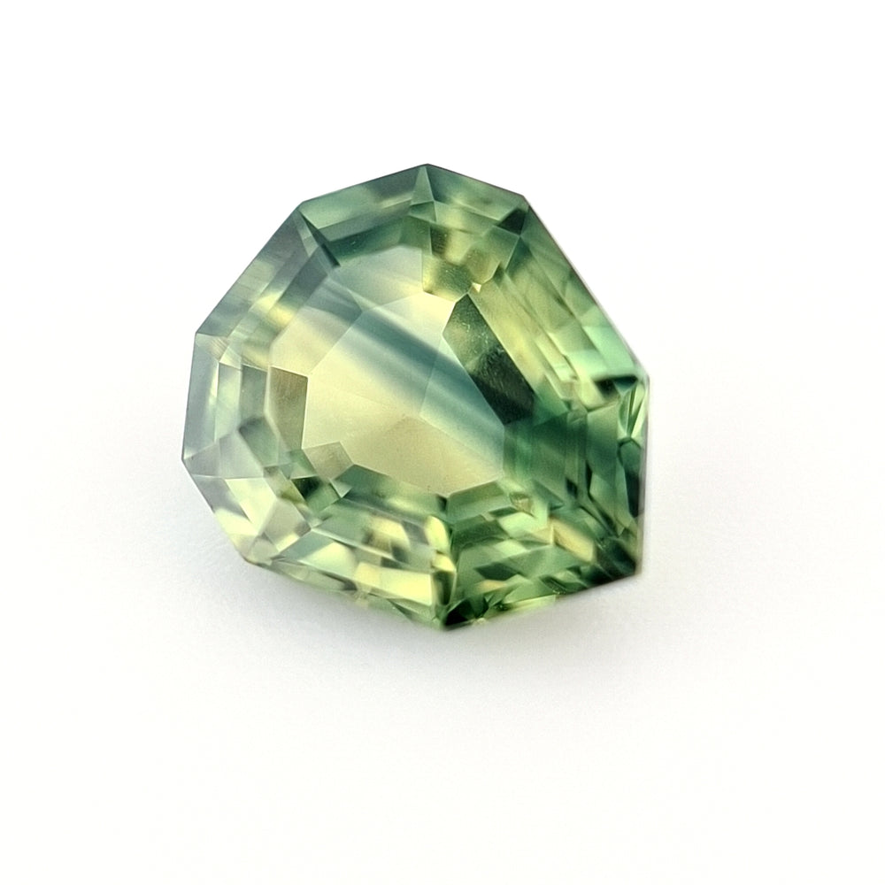 1.27ct Australian Sapphire Parti, Yellow, Blue, Teal, Green - Pear cut