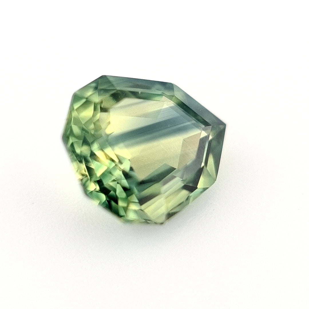 1.27ct Australian Sapphire Parti, Yellow, Blue, Teal, Green - Pear cut