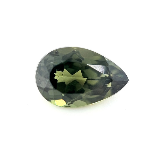 1.59ct Australian Sapphire Green, brown colour change - Pear