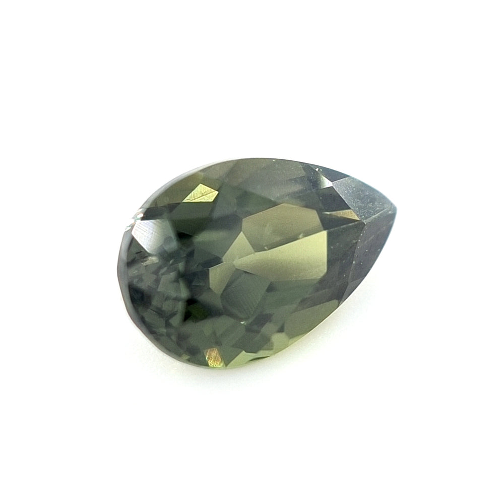 1.59ct Australian Sapphire Green, brown colour change - Pear