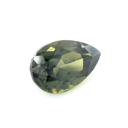 1.59ct Australian Sapphire Green, brown colour change - Pear