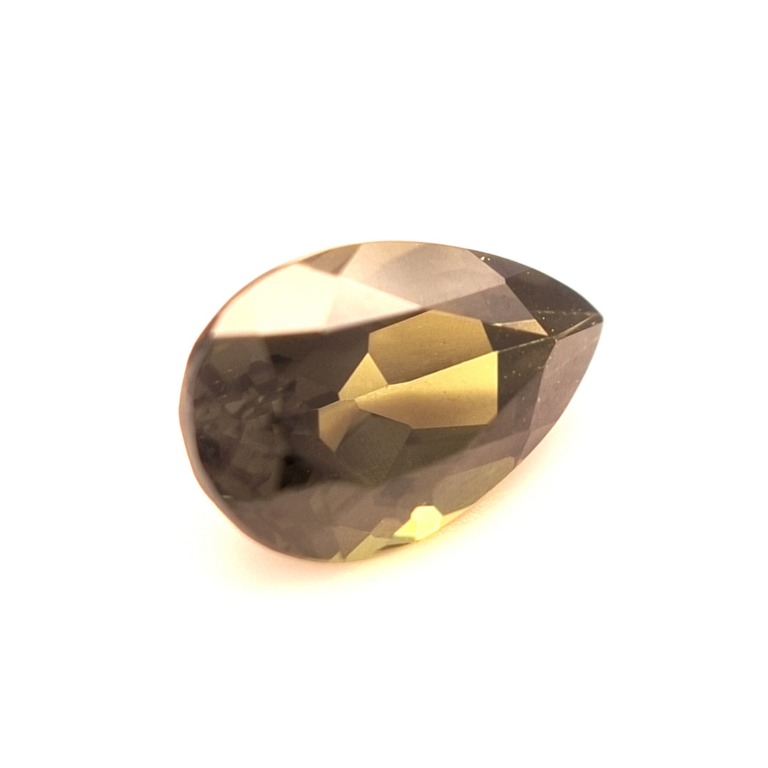 1.59ct Australian Sapphire Green, brown colour change - Pear