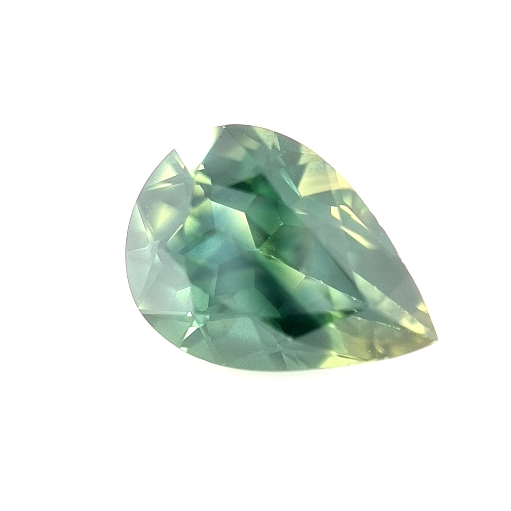 3.32ct Australian parti Sapphire, Green, Teal, Blue, Yellow - Pear