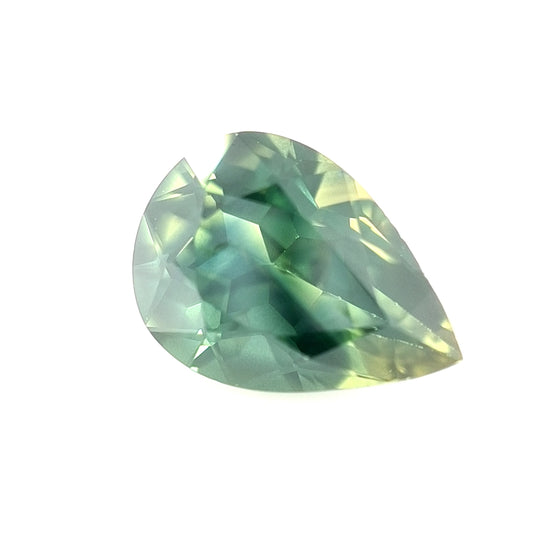 3.32ct Australian parti Sapphire, Green, Teal, Blue, Yellow - Pear