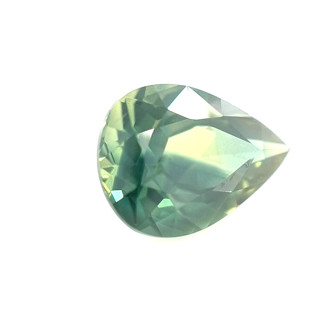 3.32ct Australian parti Sapphire, Green, Teal, Blue, Yellow - Pear