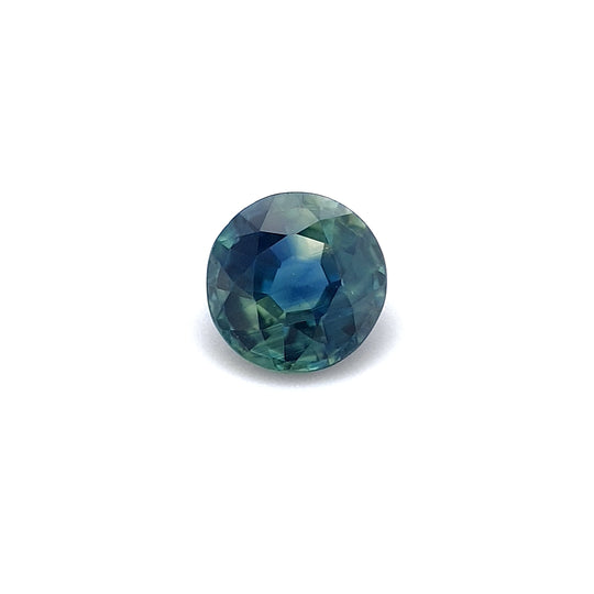 0.65ct Australian Sapphire, Parti, Blue, Yellow, Green, Teal - Round