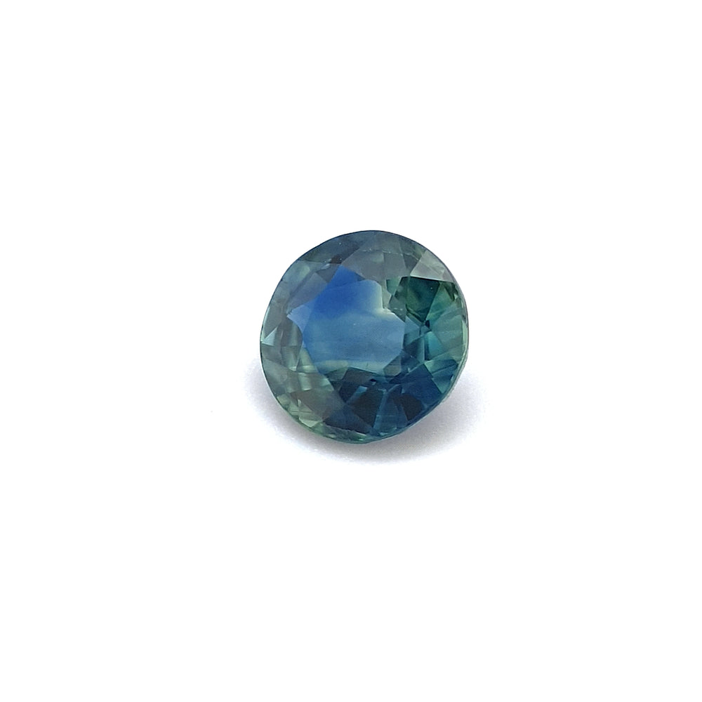 0.65ct Australian Sapphire, Parti, Blue, Yellow, Green, Teal - Round