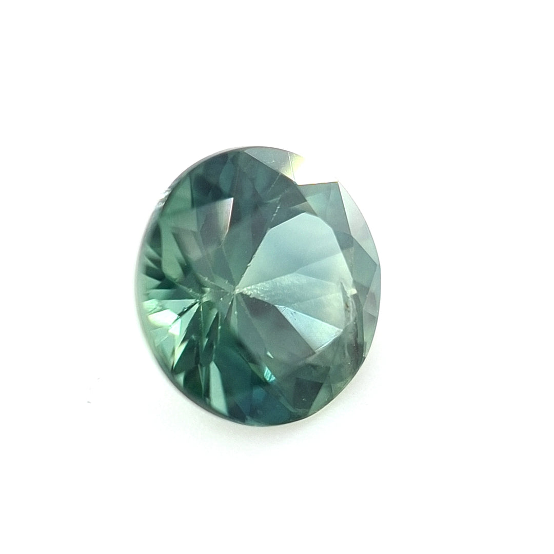 1.08ct Australian Sapphire, Teal, Green, Blue - Round