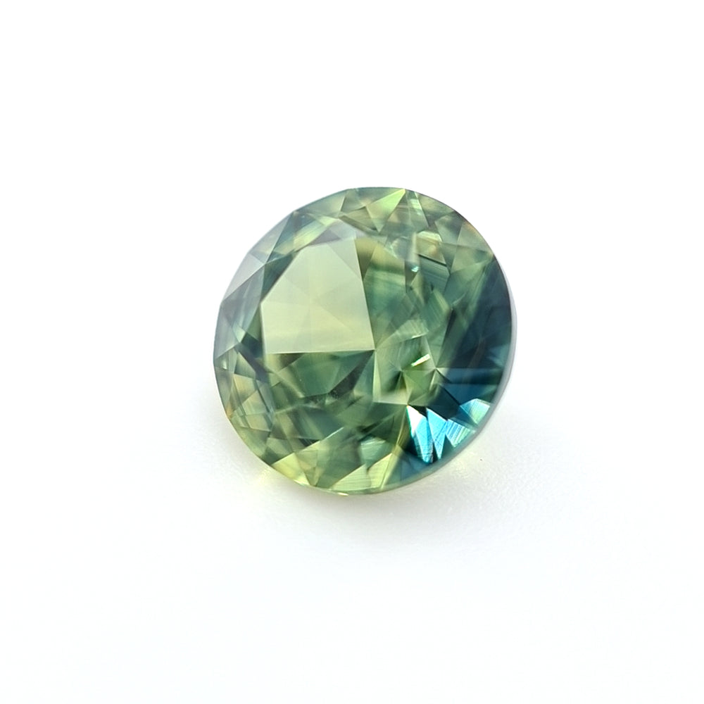 1.52ct Australian Sapphire, Parti, Green, Blue - Round