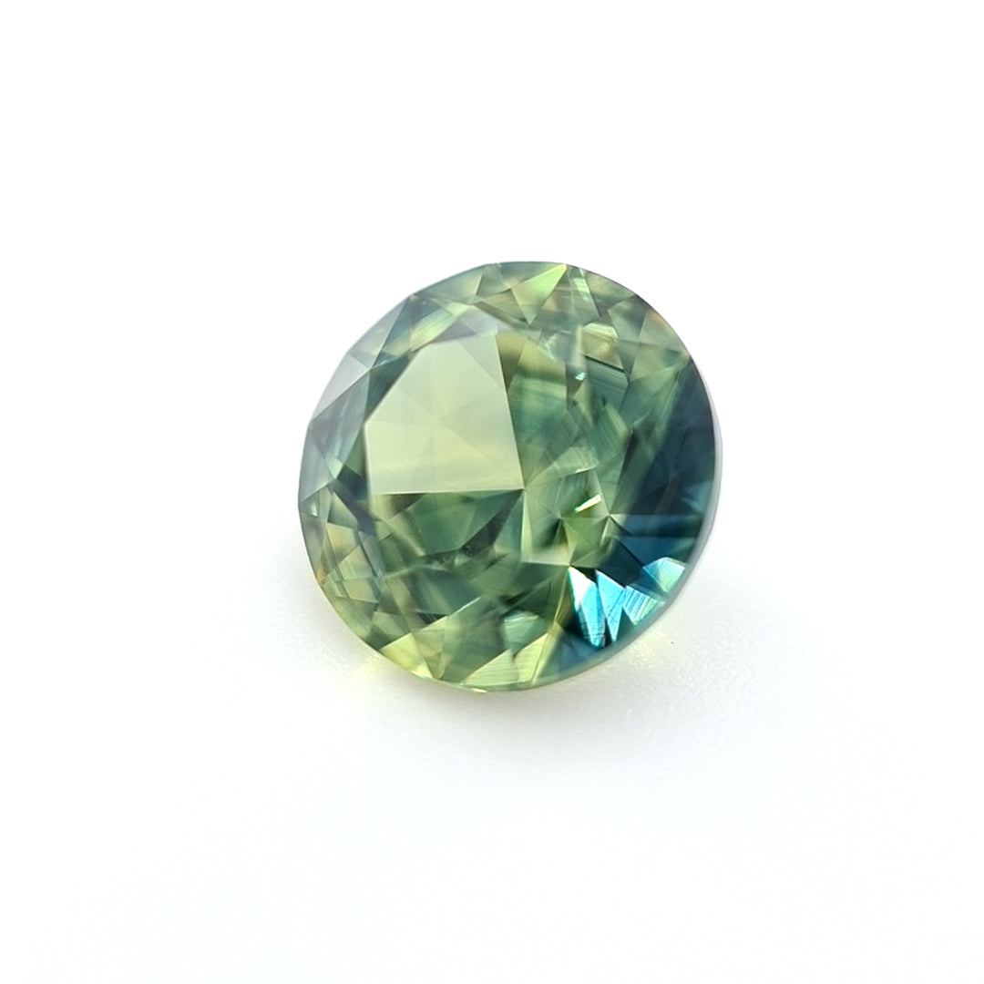 1.52ct Australian Sapphire, Parti, Green, Blue - Round