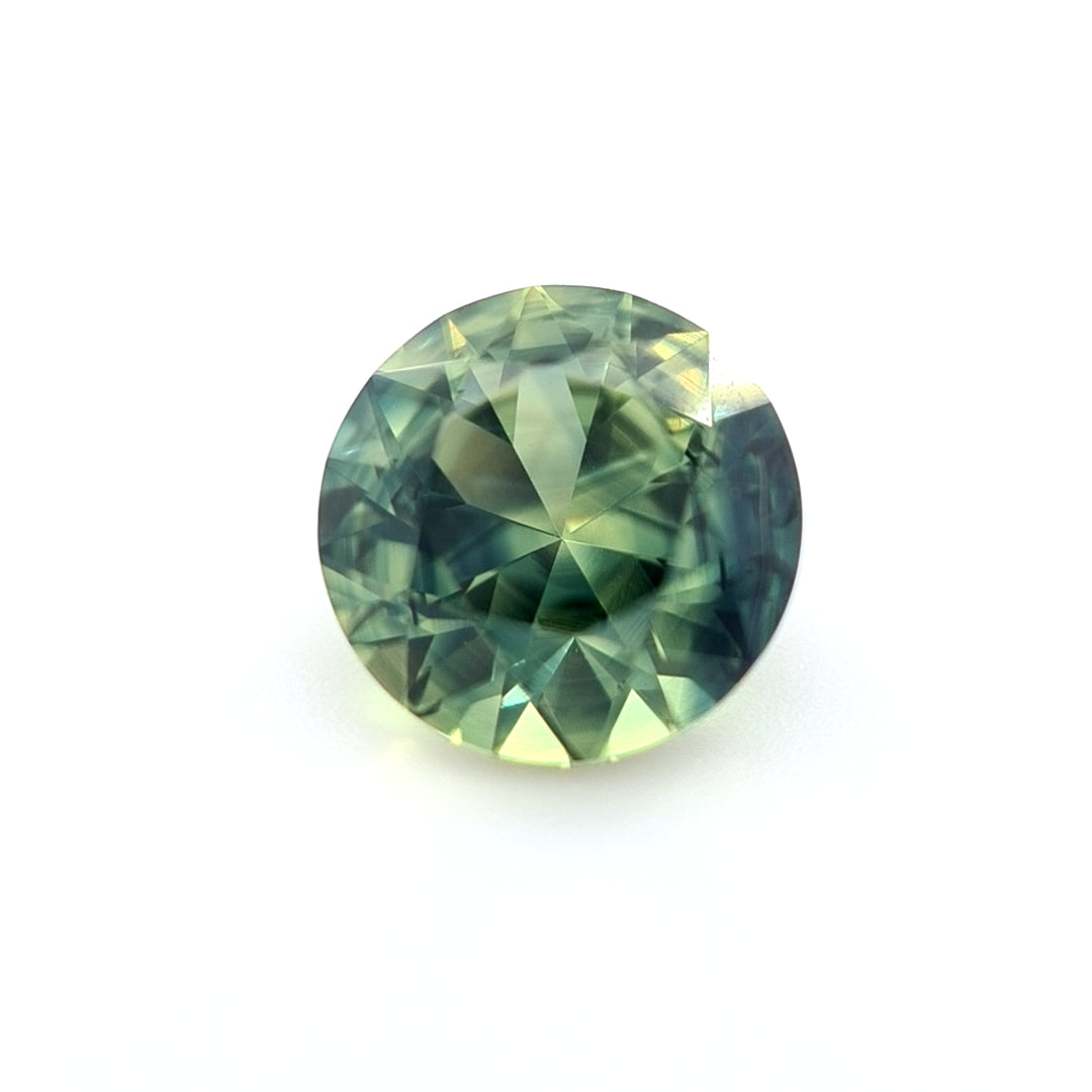 1.52ct Australian Sapphire, Parti, Green, Blue - Round