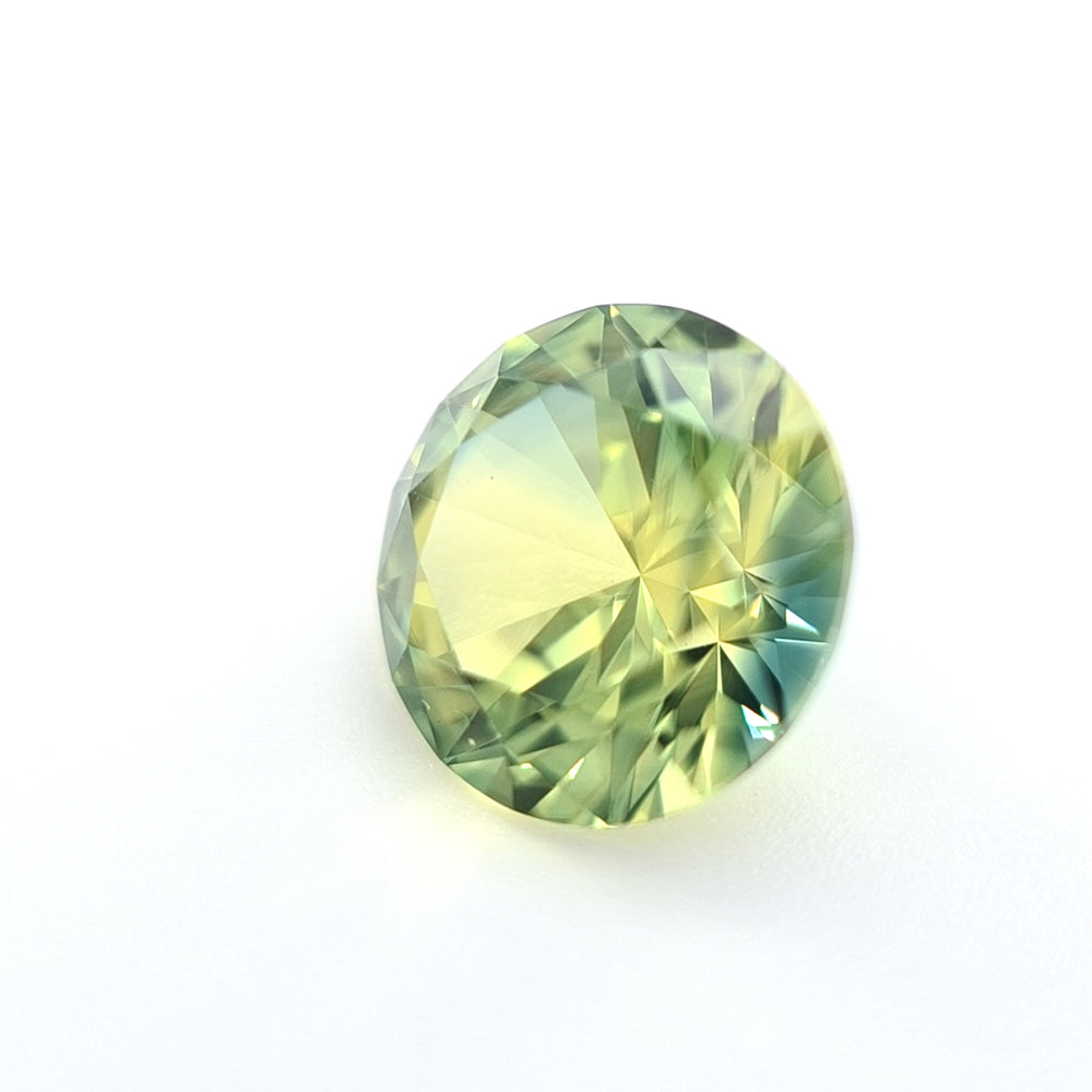 1.77ct Australian Sapphire, Wattle Parti, Green, Yellow, Blue - Round