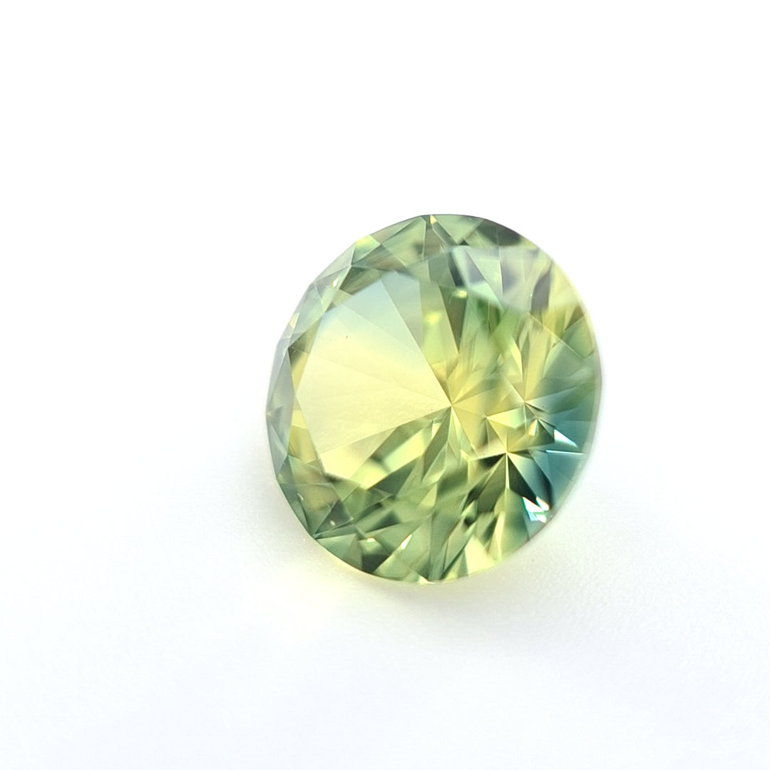 1.77ct Australian Sapphire, Wattle Parti, Green, Yellow, Blue - Round