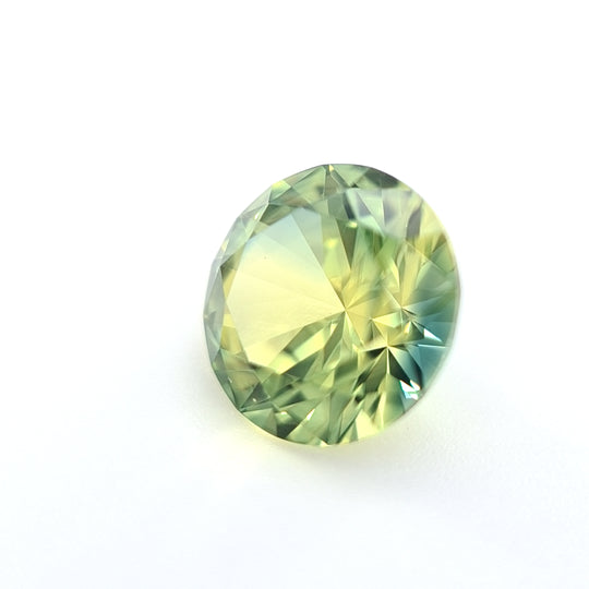 1.77ct Australian Sapphire, Wattle Parti, Green, Yellow, Blue - Round