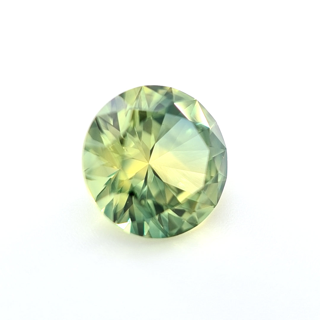1.77ct Australian Sapphire, Wattle Parti, Green, Yellow, Blue - Round