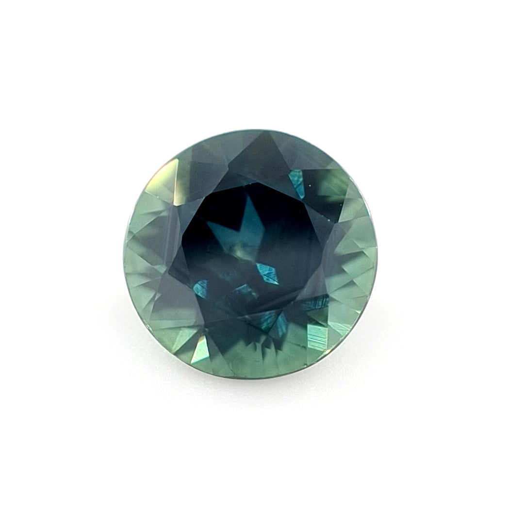 1.94ct Australian Sapphire, Parti Teal, Blue, Green - Round