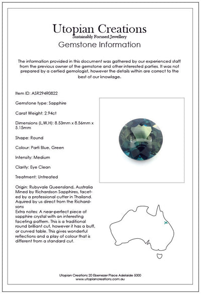 Passiflora - Australian Sapphire and Australian Diamond Ring
