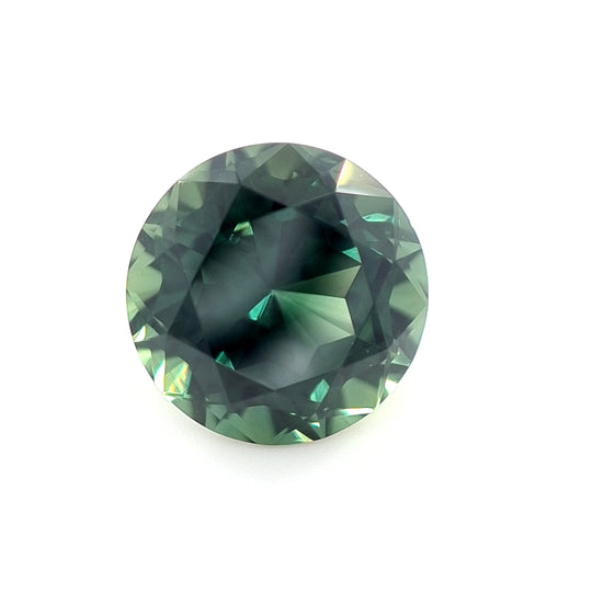 3.92ct Australian Sapphire, Deep Teal, Green - Round