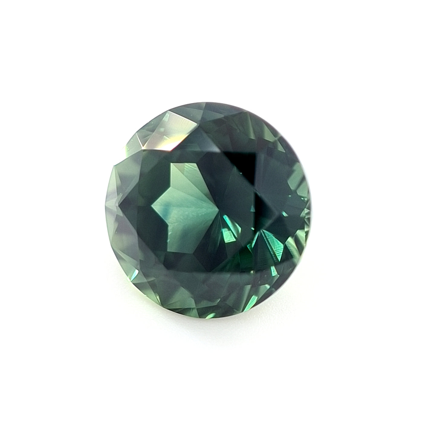3.92ct Australian Sapphire, Deep Teal, Green - Round
