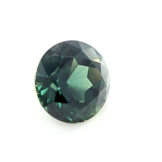 3.92ct Australian Sapphire, Deep Teal, Green - Round