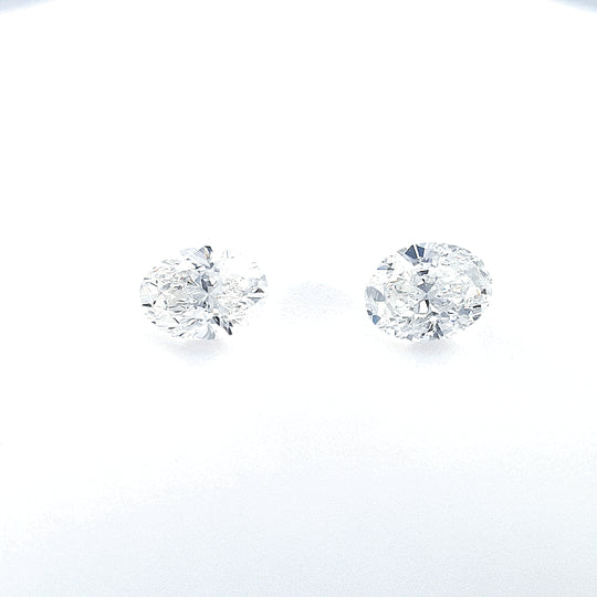 0.62ct TDW Australian Argyle Diamond Pair - Oval