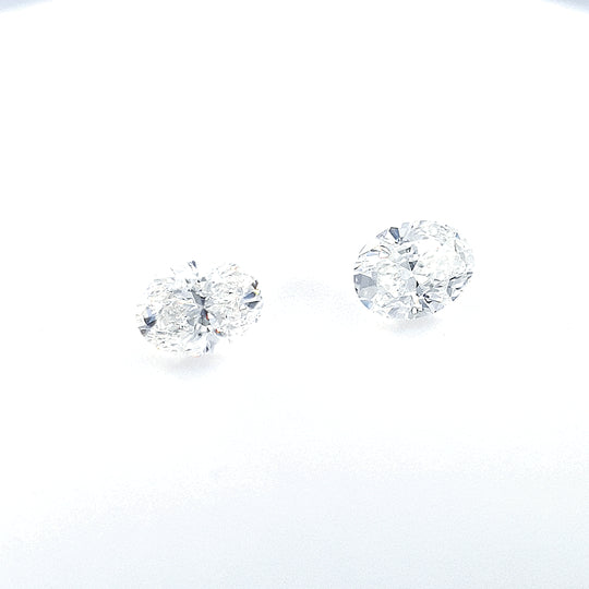 0.62ct TDW Australian Argyle Diamond Pair - Oval