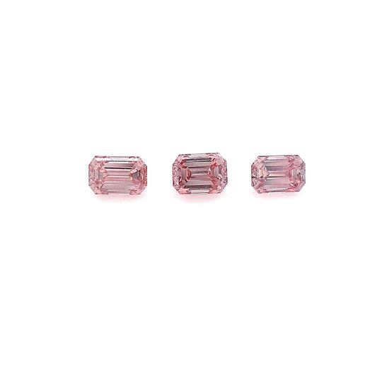 Pink Argyle Diamond Trilogy - Emerald Cut