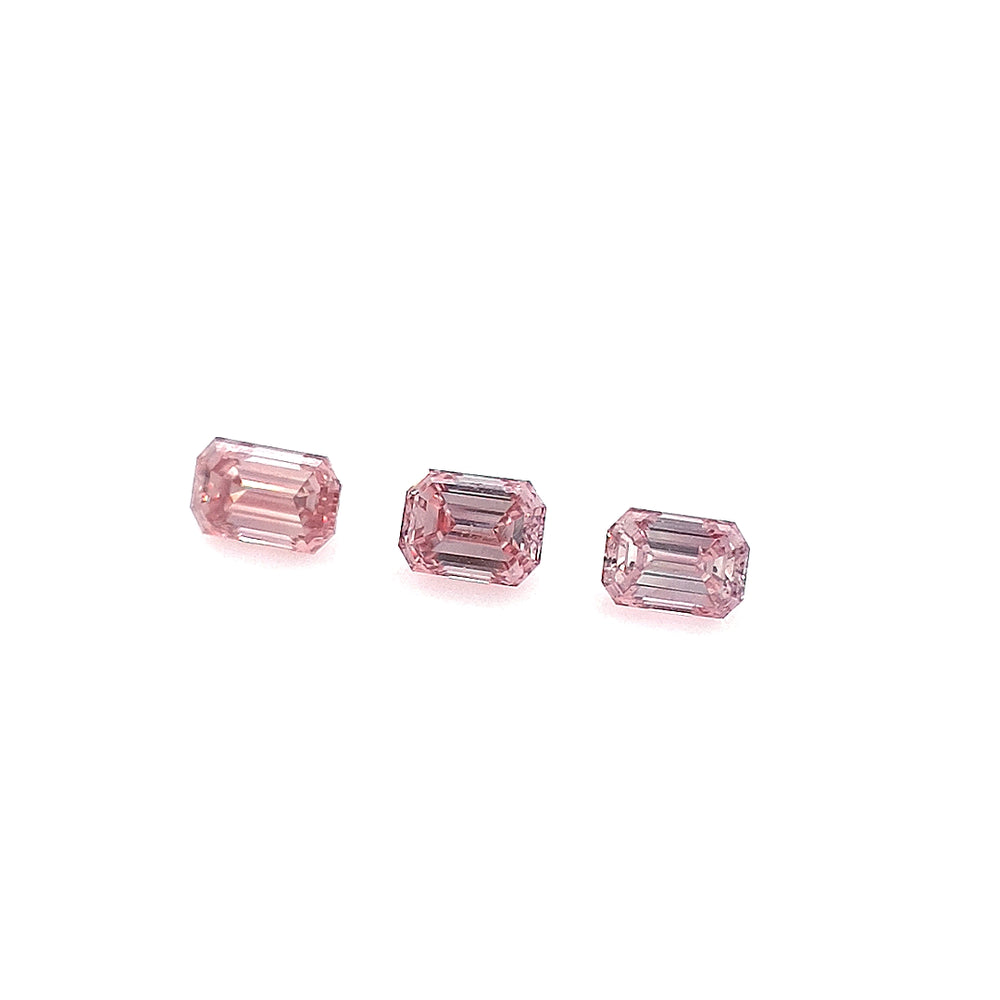 Pink Argyle Diamond Trilogy - Emerald Cut
