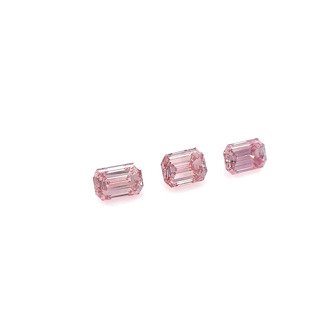 Pink Argyle Diamond Trilogy - Emerald Cut