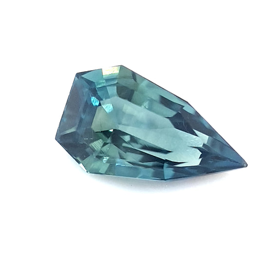 1.00ct Australian Sapphire, Blue, Teal Parti - Heptagon