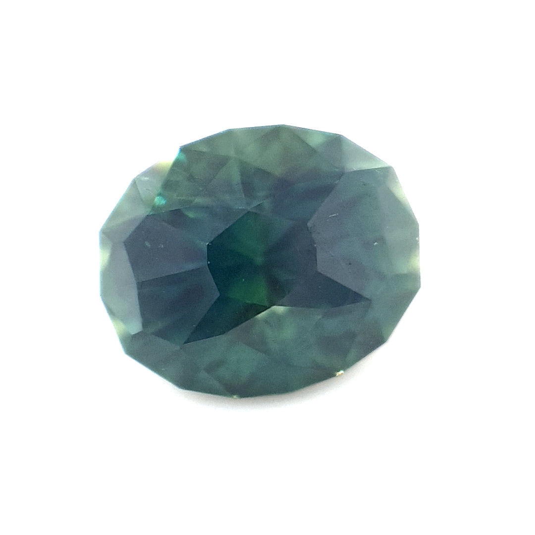 1.83ct Australian Sapphire, Parti, Blue, Green, Yellow, Teal - Oval Cut