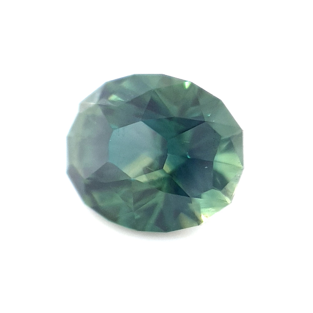1.83ct Australian Sapphire, Parti, Blue, Green, Yellow, Teal - Oval Cut
