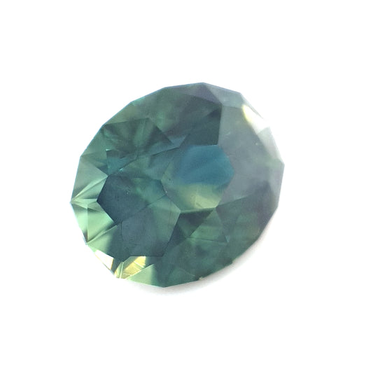 1.83ct Australian Sapphire, Parti, Blue, Green, Yellow, Teal - Oval Cut