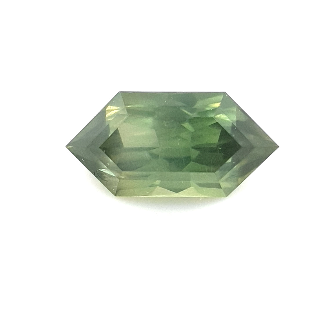 0.93ct Australian Sapphire, Green, Teal - Hexagon